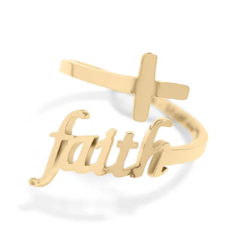 Faith Engraved Ring — Matthew 19:26